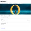 O/S카써비스 | 라스베이거스(라스베가스) 태양의 서커스 오 쇼(O show) O by Cirque du Soleil 103섹션 3열 예약법 및...