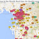 실시간 미세먼지현황 사이트 링크(전세계 공기품질지수 사이트) 이미지