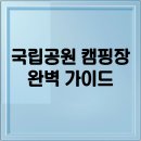 덕신침구 | 국립공원 캠핑장 완벽 가이드: 예약 꿀팁부터 명당 자리까지!