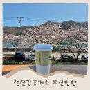 섬진강웰빙재첩 | 섬진강 휴게소 부산 방향 루프탑 벚꽃 명소