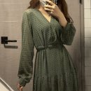 20대 여성쇼핑몰 올더레이지 데이트룩 쉬폰 수박씨 원피스