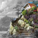 How to Paint Stairway to the House in Acrylics / JMLisondra 이미지