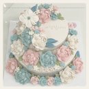 설기아트(앙금플라워 디자인 떡케익 등) | 인천 다정설기 2단 떡케이크 │ 환갑·칠순·팔순 행사에 어울리는 화려한 앙금플라워 케이크