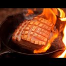 훈제 삼겹살 / 롯지팬 / 캠핑요리 / 솔로캠핑 / Camping,Cooking / Smoked Pork BBQ / 캠핑한끼 이미지