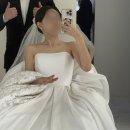 (주)큐빅스튜디오 | 웨딩드레스 I 브라이덜온유 최종가봉 본식 후기 I 어두운홀 미카도실크, 2부 비즈슬림 I 베일, 헤어장식