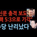 경향신문도 &#34;윤대통령 탄핵 5:3으로 기각&#34; 보도. 민주당 발칵 성창경TV﻿ 이미지