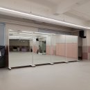 동구종합사회복지관 | 대구 동구 종합사회복지관 이동식 대형 단면 전신거울 파티션 설치