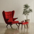 H1010 | 고급스러운 버건디 컬러의 노르딕 암체어로 편안한 생활 | 미드센추리 암체어