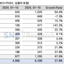 중국 내수 제외 전 세계 전기차 판매량 이미지