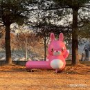 H1670 | frp 조형물 제작 후기_유치원에 설치한 토끼 캐릭터 벤치 모형