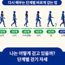 1시간 걷기 운동 칼로리 소모량 자세 (맨발 포함 ) 올바른 건 이거죠. 이미지