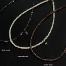 [랜덤오프] Cereal Wood Necklace 블랙 착용 후기