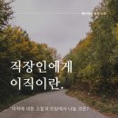 직장인에게 이직이란.