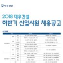 [대우건설] 2018 하반기 신입사원 채용 공고 (~10/3) 이미지