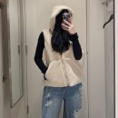 베스트피트 | H&M 신상 리브드 터틀넥 & 파일 후드 베스트 실착후기 | 키작녀 사이즈 팁까지!