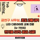 디지털정비 | 금천구 가산동 디지털단지 사무실 LED 다운라이트 교체, 압도적인 조도 개선 성공 후기