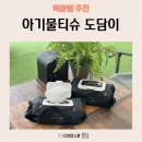 도담어린이집 | 두돌아기 어린이집 준비물 도담이 아기물티슈로 정착했어요