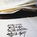 감성글씨 캘리그라피(야간) 이미지
