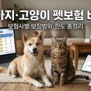 펫블리강아지&미라클고양이 | 2026 펫보험 비교｜강아지·고양이 보험사별 보장범위와 한도 총정리 / 실제 계약 후기