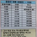 단양 열차 시간표( 서울방향) 이미지