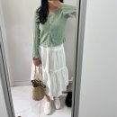 그린교복 | 여름니트 추천, 몽돌 26ss 펀칭니트가디건 슬리브리스 민트그린,29CM 솔직후기, 실착용 봄코디, MDCD059