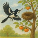 ＜A Magpie's Nest＞ 까치의 집들이 - 윤동재 시인의 ＜까치집＞ 이미지