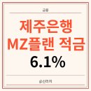 <b>제주은행</b> MZ플랜 적금 대상 금리6.1% 내용 총정리