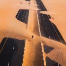 모래 폭풍 후 두바이 고속도로... 이미지