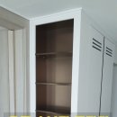 원흥아파트경로당 | 거실 오픈 수납장 문 달기 문짝 설치
