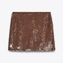 3920 | 자라 글리터 시퀸 미니 스커트 3920/104 BROWN, 일상에서의 사용 후기