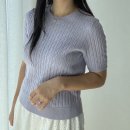[26년 넾다세일] 스파오 썸머 케이블 반팔니트 연보라 코디 후기