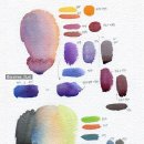 물감의 매력(수채화 실전반) | [화방넷페인터즈] 미젤로 투르마린 투톤 그래뉼레이션 수채화 물감, 리얼코튼 아티스트 수채화용지