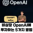 ARK PC | 비상장 OpenAI에 투자하는 5가지 방법 - feat, IPO 전망