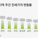 부동산 대책 약효 없다 강동, 강북 마포 용산, 과천, 위례 아파트 깁값 급등-서울 자치구별 주간 주택 매매가격 변동률 이미지