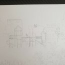 우리 동네 수채화 이미지