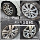 타이어앤휠얼라먼트 | 다이소 세차용품 솔직 후기 (더 클래스 휠 앤 타이어 클리너, 철분제거제)