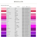 중국어 색상표 및 HTML 코드 이미지