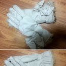 [판매완료]레니본 리본 패딩 장갑 아이보리 이미지