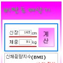 [<b>비만도</b><b>계산기</b>] 나의 <b>비만도</b> 신체질량지수(BMI)로...