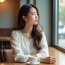AI 카페 여인 45 이미지