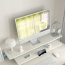 디자인몽상 | 화이트데스크테리어 컴퓨터 모니터선반 추천 몽상컴퍼니 2단 와이드선반