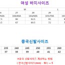 중국 한국 옷 사이즈 비교법(최종본) 이미지