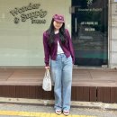 버건디55 | 여자 볼캡 캡모자 추천! 바잘 리프 VZ 모노그램 5패널 볼캡 버건디 후기 (VARZAR)