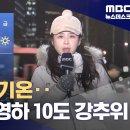 ﻿뚝 떨어진 기온‥내일 아침 영하 10도 강추위 (2023.11.24/뉴스데스크/MBC) 이미지