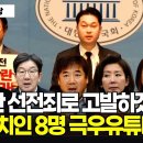 민주당 : 내란선전죄로 고발합니다 &#39;정치인 8명, 극우유튜버 4명, 총 12명&#39; 이미지