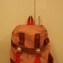 사가 헤링본 백팩 레드