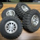 axial scx10pro lcg 차체 / 트라이얼용 cnc가공 2.2 알루미늄 휠 , 타이어셋 이미지