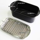 한진금속 | 스기야마 금속 미니미니 사각 튀김 냄비 (불소수지 코팅) 망·뚜껑 포함 [일본제]