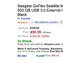 [Amazon] 씨게이트 외장하드 GoFlex Satellite 500기가 $99.99/무배 (쿠폰적용시 94.99$) 이미지