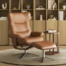 new 나도 가죽공예가 | 1인 리클라이너 각도조절 천연가죽 까사미아 NEW옴므 스툴포함 부모님선물